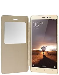 Coverblack Grip Case Artificial Leather,Plastic Flip Cover For Lenovo K8 NoteGolden-thumb2