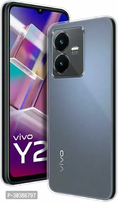 Coverblack Flexible Rubber Back Cover For Vivo Y22Transparent-thumb0