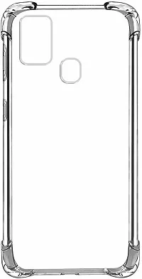 Coverblack Dual Protection Rubber Back Cover For Samsung Galaxy M30S , M21Transparent-thumb2