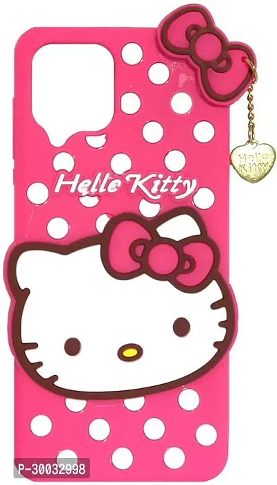 Coverblack Flexible Rubber Back Cover For Samsung Glaxaxy M32 (4G)Hello Kitty Pink-thumb2