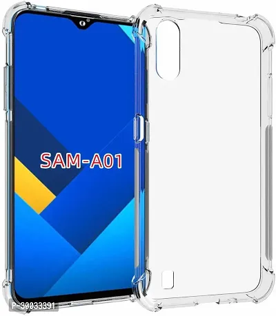 Coverblack Dual Protection Rubber Back Cover For Samsung Galaxy A01 2020 EdiTransparent Totu-thumb2