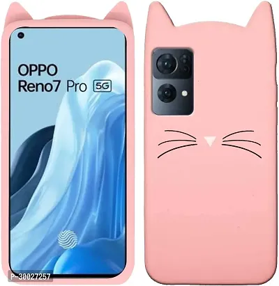 Coverblack Dual Protection Rubber Back Cover For Oppo Reno 7 Pro 5GBaby Pink-thumb2