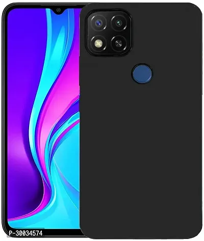 Coverblack Flexible Rubber Back Cover For Redmi 9Black-thumb0