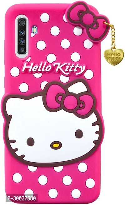 Coverblack Dual Protection Rubber Back Cover For Realme 6 ProHello Kitty Pink-thumb0