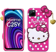 Coverblack Grip Case Rubber,Silicon Back Cover For Realme C25Y , C21Y Pink-thumb3