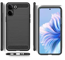 Coverblack Grip Case Rubber Back Cover For Tecno Ck6 , Camon 20Black-thumb4