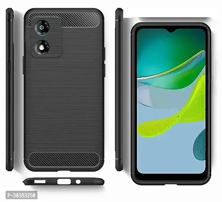 Coverblack Flexible Rubber Back Cover For Motorola E13Black-thumb2