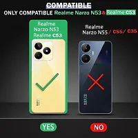 Coverblack Dual Protection Rubber Back Cover For Realme Rmx3762 , Realme_C53Transparent Totu-thumb3