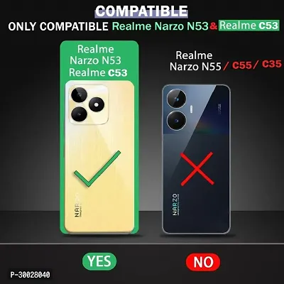 Coverblack Dual Protection Rubber Back Cover For Realme Rmx3762 , Realme_C53Transparent Totu-thumb4