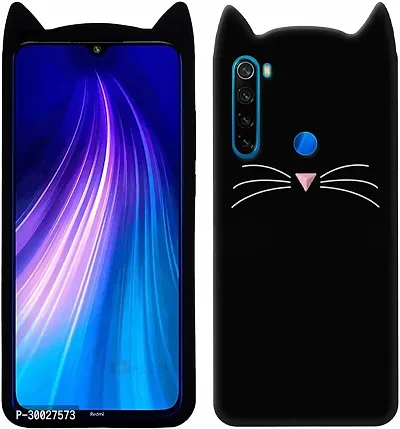 Coverblack Flexible Silicon Back Cover For Redmi Note 8Black-thumb2