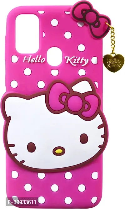 Coverblack Shock Proof Rubber Back Cover For Samsung Galaxy M31 Smm315FHello Kitty Pink