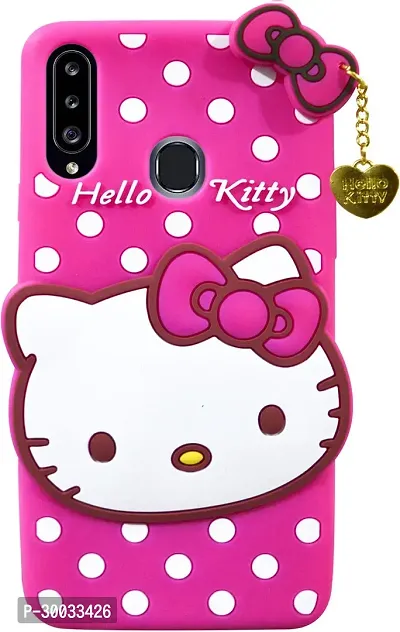 Coverblack Grip Case Rubber Back Cover For Samsung Galaxy A20SSma207FHello Kitty Pink-thumb2