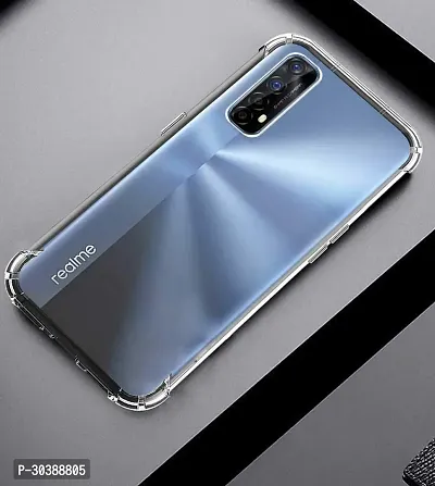 Coverblack Flexible Rubber Back Cover For Realme 7Transparent-thumb4