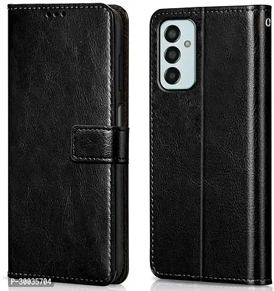 Coverblack Grip Case Artificial Leather,Silicon Flip Cover For Samsung F54 5G Sme546BVintage Starry Black-thumb0