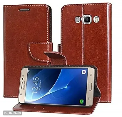 Coverblack Magnetic Case Artificial Leather,Plastic Flip Cover For Samsung Galaxy J5 2016 Smj510Vintage Brown-thumb0