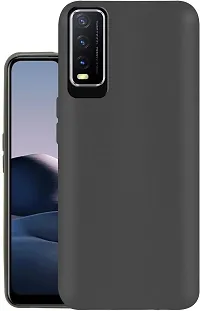 Coverblack Flexible Rubber Back Cover For Vivo V2033 , Vivo Y11SBlack-thumb1