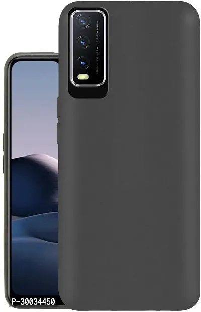 Coverblack Flexible Rubber Back Cover For Vivo V2033 , Vivo Y11SBlack-thumb2