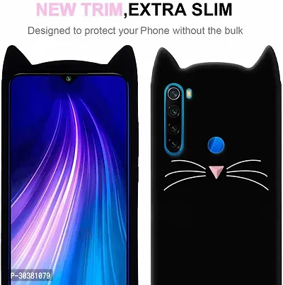 Coverblack Flexible Silicon Back Cover For Redmi Note 8Black-thumb4