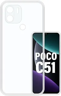 Coverblack Camera Bump Protector Rubber Back Cover For Poco C51Transparent-thumb1