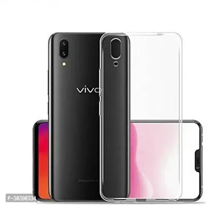 Coverblack Dual Protection Rubber Back Cover For Vivo 1804 ( Vivo V11 Pro )Transparent-thumb0