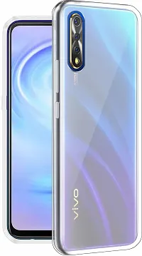 Coverblack Flexible Rubber Back Cover For Vivo Z1XTransparent Totu-thumb2