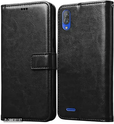 Coverblack Dual Protection Artificial Leather,Rubber Flip Cover For Gionee F11Venom Black-thumb2