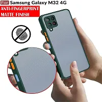 Coverblack Grip Case Fiber Back Cover For Samsung M32 PrimeDark Green-thumb3