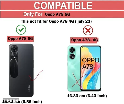 Coverblack Grip Case Rubber Back Cover For Oppo A78 5G (6.56 Inch)Transparent-thumb4