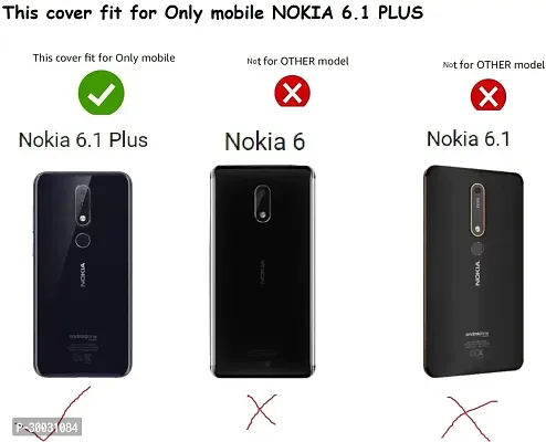 Coverblack Flexible Rubber Back Cover For Nokia 6.1 PlusPink-thumb3