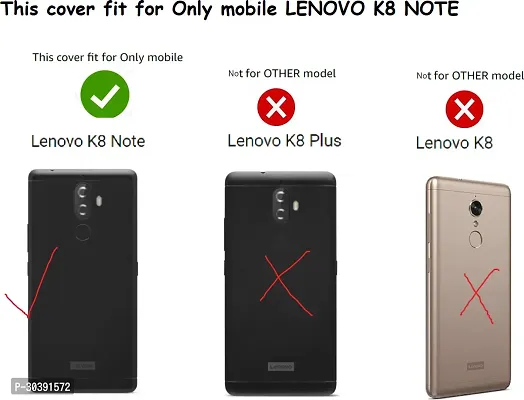 Coverblack Grip Case Artificial Leather,Plastic Flip Cover For Lenovo K8 NoteGolden-thumb4