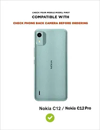 Coverblack Waterproof Rubber Back Cover For Nokia Ta1562 , Nokia C12ProTransparent Totu-thumb3