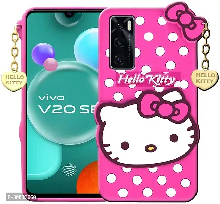 Coverblack Flexible Rubber Back Cover For Vivo V2022Vivo V20SePink-thumb2