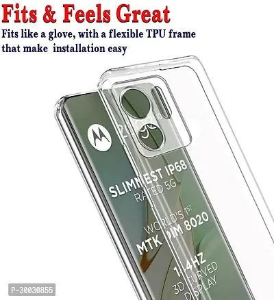 Coverblack Waterproof Silicon Back Cover For Motorola Moto Edge 40Transparent Totu-thumb5