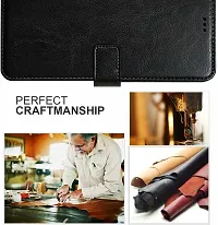 Coverblack Grip Case Artificial Leather Flip Cover For Gionee F103 ProVintage Jet Black-thumb4