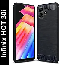 Coverblack Flexible Rubber Back Cover For Infinix Hot 30IBlack-thumb1