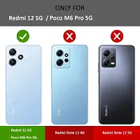 Coverblack Magnetic Case Artificial Leather,Silicon Flip Cover For Redmi 12 5G23076Rn4BiBlue-thumb2