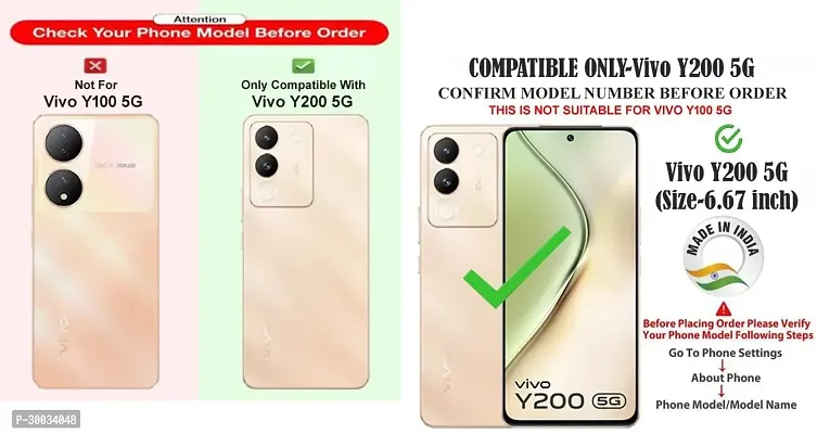 Coverblack Dual Protection Rubber Back Cover For Vivo Y200 5GTransparent-thumb4