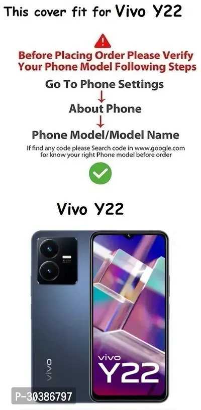 Coverblack Flexible Rubber Back Cover For Vivo Y22Transparent-thumb4