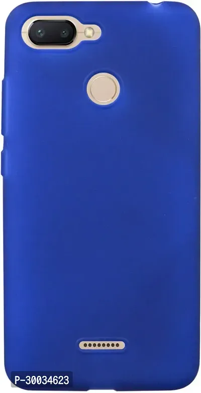 Coverblack Dual Protection Rubber Back Cover For Mi Redmi 6ARoyal Blue-thumb0