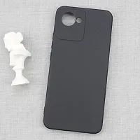 Coverblack Shock Proof Rubber Back Cover For Realme C30Black-thumb2