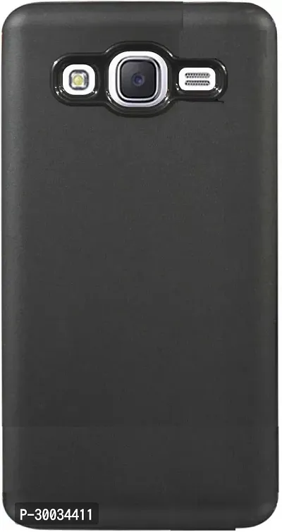 Coverblack Flexible Rubber Back Cover For Samsung Galaxy On5Black-thumb0