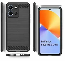 Coverblack Flexible Rubber Back Cover For Infinix X6711 , Note 30 5GBlack-thumb1