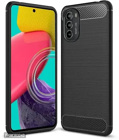 Coverblack Hybrid Tpu Silicon Back Cover For Motorola Moto G52Gravity Black