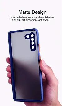 Coverblack Dual Protection Fiber Back Cover For Oneplus Nord 5G (2020)Navy Blue-thumb4