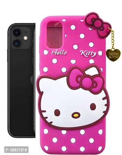 Coverblack Grip Case Rubber Back Cover For Apple Iphone 11Hello Kitty Pink-thumb0