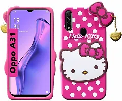 Coverblack Dual Protection Rubber Back Cover For Oppo A31Hello Kitty Pink-thumb2