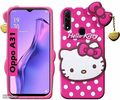 Coverblack Dual Protection Rubber Back Cover For Oppo A31Hello Kitty Pink-thumb3