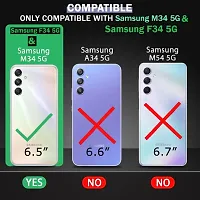 Coverblack Hybrid Tpu Rubber Back Cover For Samsung Galaxy M34 5GTransparent-thumb3