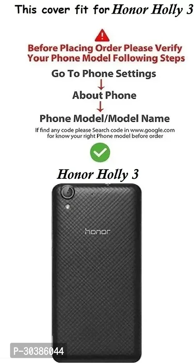 Coverblack Flexible Rubber Back Cover For Honor Holly 3Transparent-thumb3