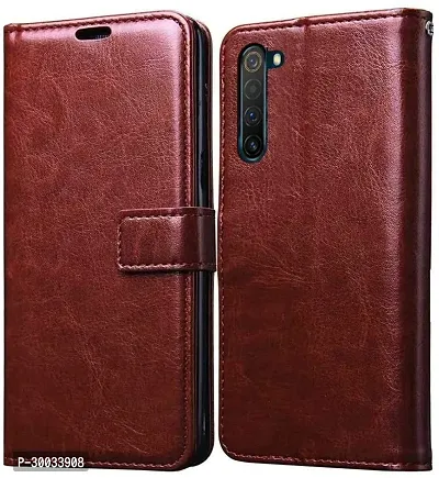 Coverblack Dual Protection Artificial Leather,Rubber Flip Cover For Samsung Galaxy A04 EExecutive Brown-thumb2